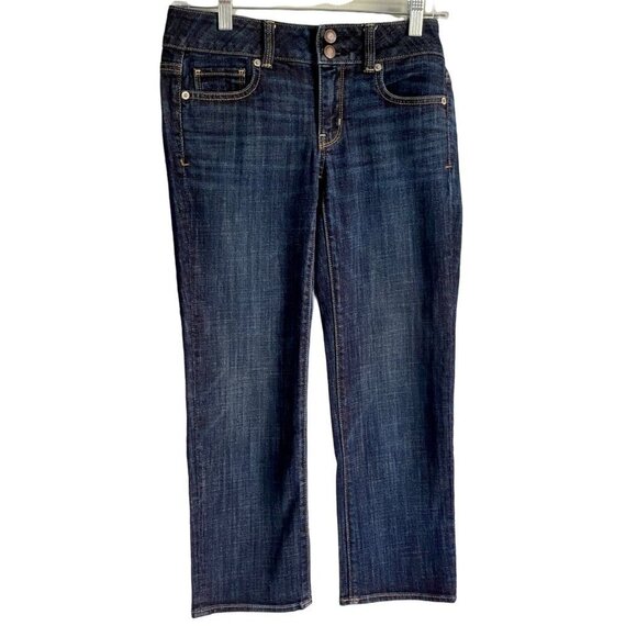 AEO American Eagle Outfitters Artist Crop Stretch Jeans Size 2 - Picture 1 of 10